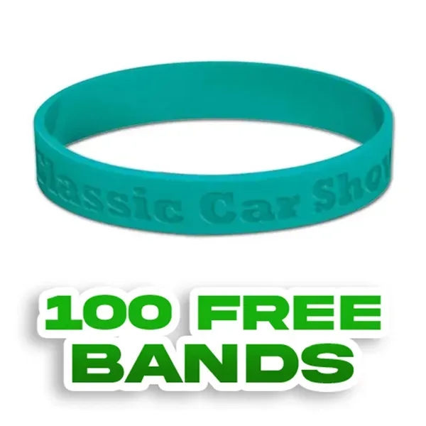 Debossed Silicone Wristband Bracelet - Debossed Silicone Wristband Bracelet - Image 0 of 17