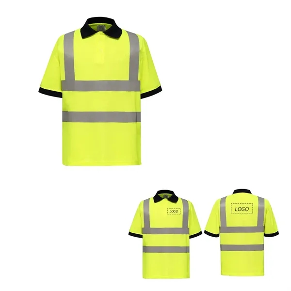 Reflective Safety Polo with Pocket VISIPRO Short Sleeve - Reflective Safety Polo with Pocket VISIPRO Short Sleeve - Image 0 of 0