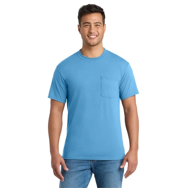 Port & Co Core Blend Pocket Tee. - Port & Co Core Blend Pocket Tee. - Image 0 of 85