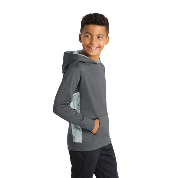 Sport-Tek Youth Sport-Wick CamoHex Fleece Colorblock Hood... - Sport-Tek Youth Sport-Wick CamoHex Fleece Colorblock Hood... - Image 22 of 24