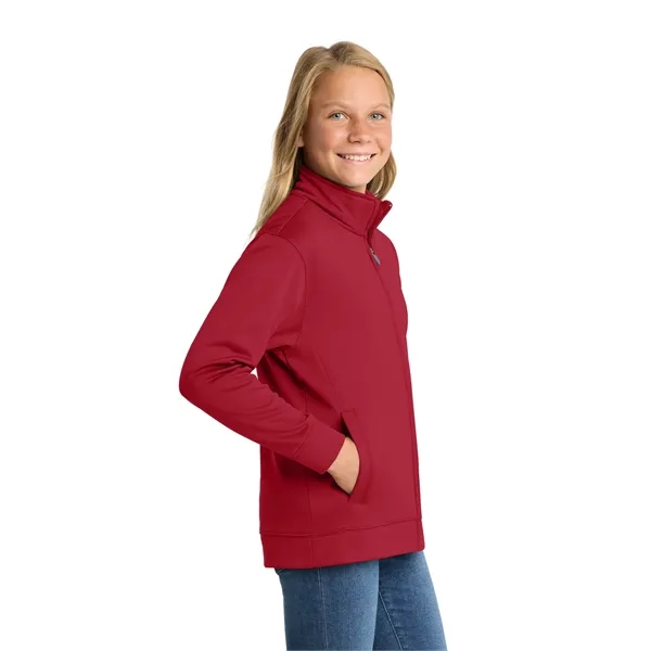 Sport-Tek Youth Sport-Wick Fleece Full-Zip Jacket. - Sport-Tek Youth Sport-Wick Fleece Full-Zip Jacket. - Image 11 of 29