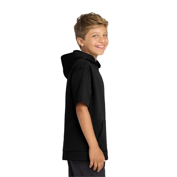 Sport-Tek Youth Sport-Wick Fleece Short Sleeve Hooded Pul... - Sport-Tek Youth Sport-Wick Fleece Short Sleeve Hooded Pul... - Image 2 of 29