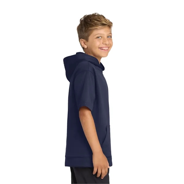 Sport-Tek Youth Sport-Wick Fleece Short Sleeve Hooded Pul... - Sport-Tek Youth Sport-Wick Fleece Short Sleeve Hooded Pul... - Image 17 of 29