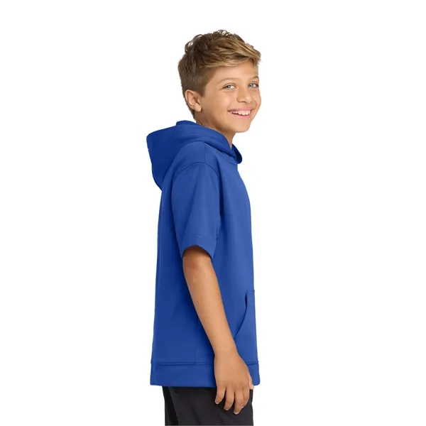 Sport-Tek Youth Sport-Wick Fleece Short Sleeve Hooded Pul... - Sport-Tek Youth Sport-Wick Fleece Short Sleeve Hooded Pul... - Image 22 of 29