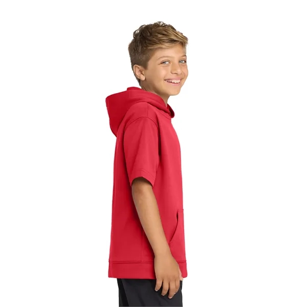 Sport-Tek Youth Sport-Wick Fleece Short Sleeve Hooded Pul... - Sport-Tek Youth Sport-Wick Fleece Short Sleeve Hooded Pul... - Image 12 of 29