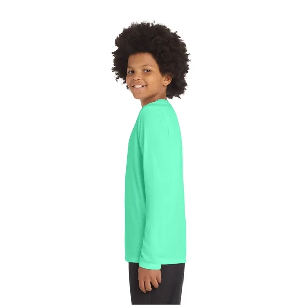 Sport-Tek Youth Posi-UV Pro Long Sleeve Tee. - Sport-Tek Youth Posi-UV Pro Long Sleeve Tee. - Image 7 of 44