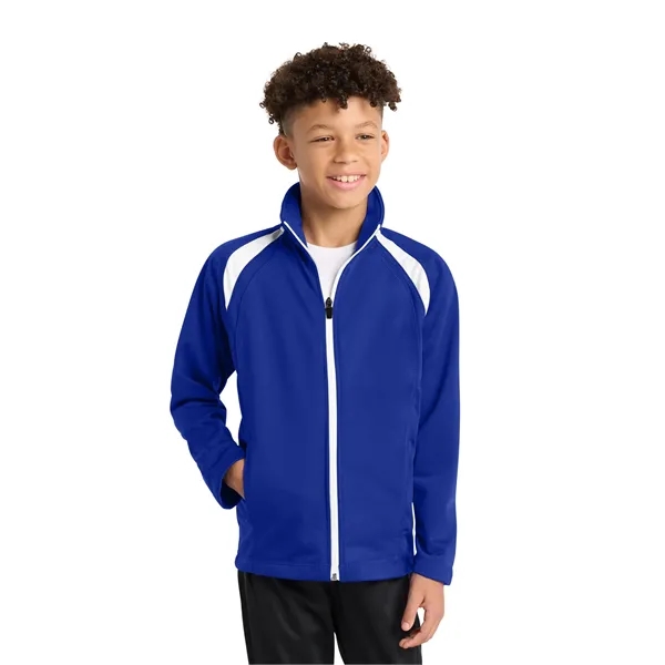 Sport-Tek Youth Tricot Track Jacket. - Sport-Tek Youth Tricot Track Jacket. - Image 10 of 19