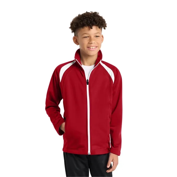 Sport-Tek Youth Tricot Track Jacket. - Sport-Tek Youth Tricot Track Jacket. - Image 15 of 19