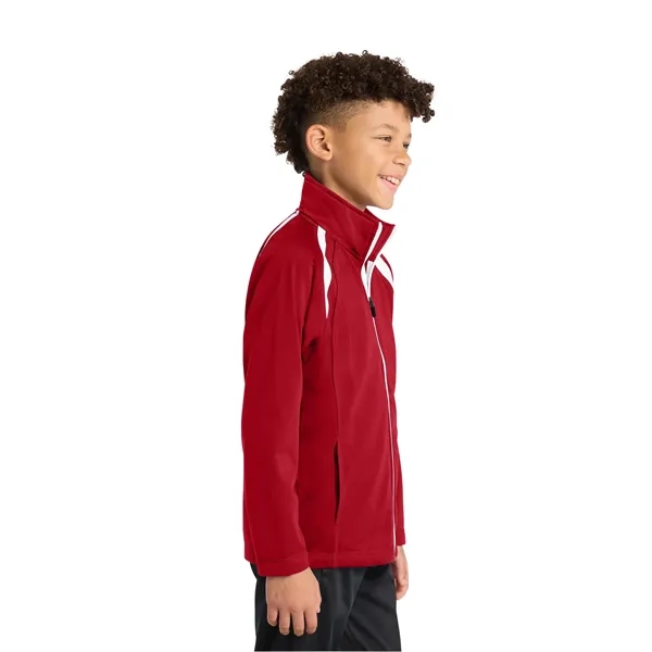 Sport-Tek Youth Tricot Track Jacket. - Sport-Tek Youth Tricot Track Jacket. - Image 17 of 19