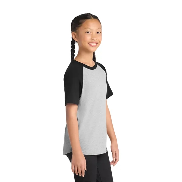 Sport-Tek Youth Short Sleeve Colorblock Raglan Jersey. - Sport-Tek Youth Short Sleeve Colorblock Raglan Jersey. - Image 2 of 24