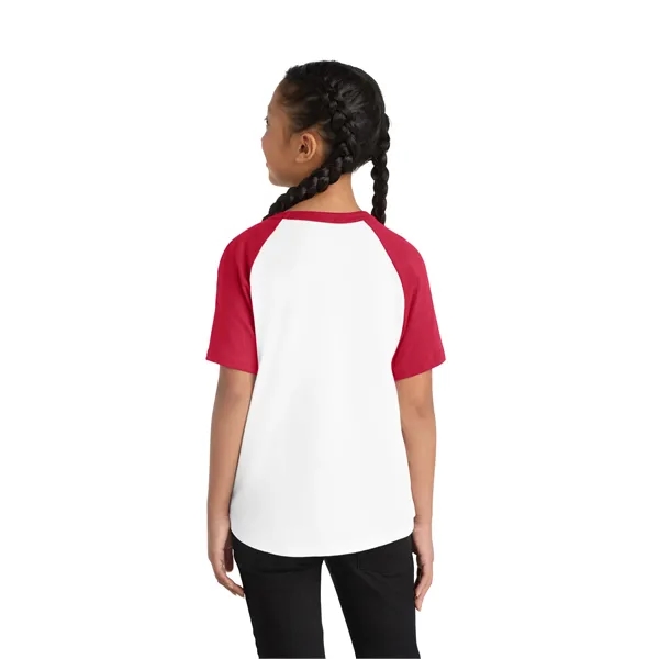 Sport-Tek Youth Short Sleeve Colorblock Raglan Jersey. - Sport-Tek Youth Short Sleeve Colorblock Raglan Jersey. - Image 16 of 24