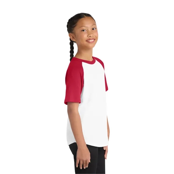 Sport-Tek Youth Short Sleeve Colorblock Raglan Jersey. - Sport-Tek Youth Short Sleeve Colorblock Raglan Jersey. - Image 17 of 24