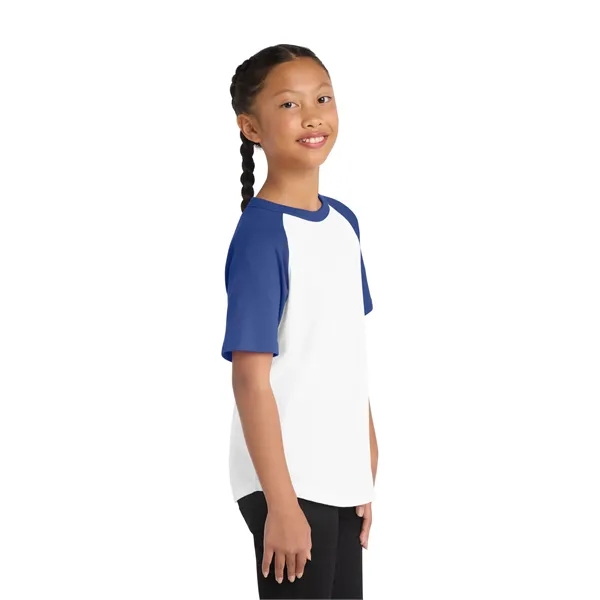 Sport-Tek Youth Short Sleeve Colorblock Raglan Jersey. - Sport-Tek Youth Short Sleeve Colorblock Raglan Jersey. - Image 22 of 24