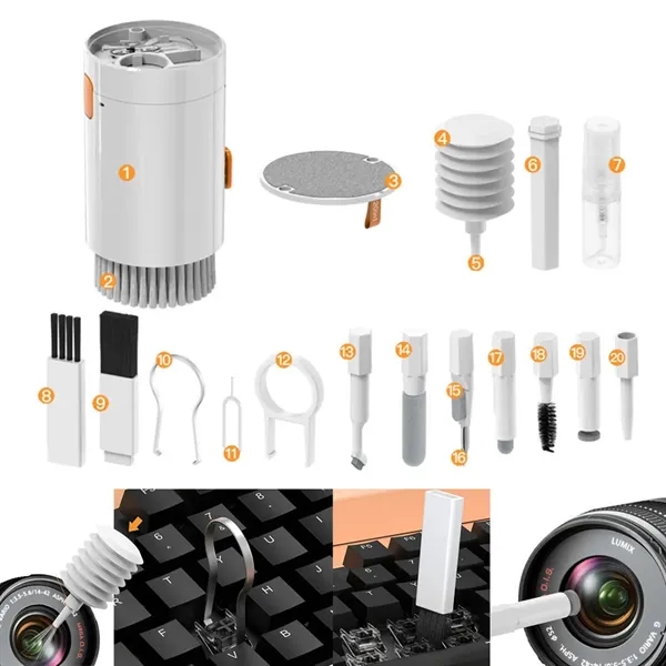 20 in 1 Keyboard Cleaning Brush Tool Kit for Laptop Phones - 20 in 1 Keyboard Cleaning Brush Tool Kit for Laptop Phones - Image 1 of 2