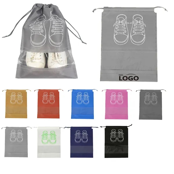 Non-Woven Travel Drawstring Shoes Bag - Non-Woven Travel Drawstring Shoes Bag - Image 0 of 9