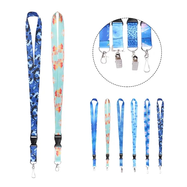 3/4" Polyester Detachable Lanyards Sublimated Full Color - 3/4" Polyester Detachable Lanyards Sublimated Full Color - Image 0 of 7