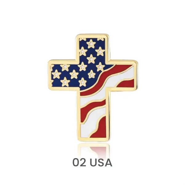 7/8 " Single Stock Flag Pins - 7/8 " Single Stock Flag Pins - Image 3 of 12