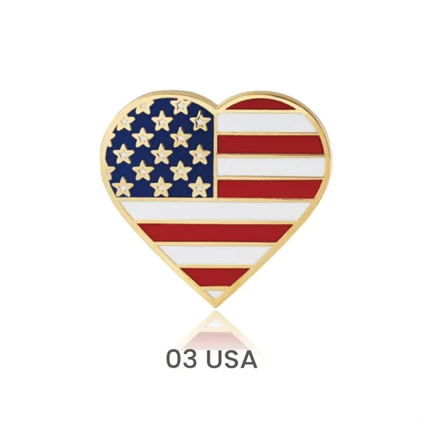 7/8 " Single Stock Flag Pins - 7/8 " Single Stock Flag Pins - Image 4 of 12