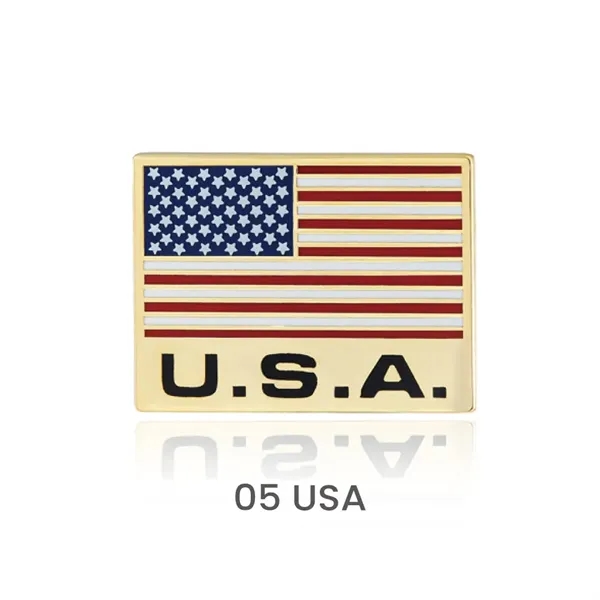 7/8 " Single Stock Flag Pins - 7/8 " Single Stock Flag Pins - Image 6 of 12