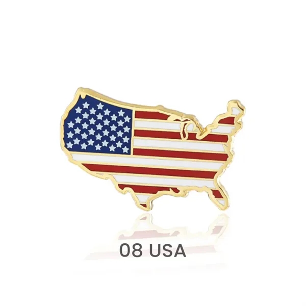 7/8 " Single Stock Flag Pins - 7/8 " Single Stock Flag Pins - Image 9 of 12