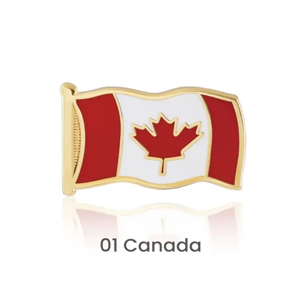 7/8 " Single Stock Flag Pins - 7/8 " Single Stock Flag Pins - Image 10 of 12