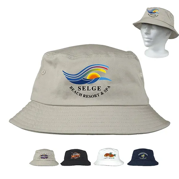 Full Color Imprint Cotton Bucket Hat - Full Color Imprint Cotton Bucket Hat - Image 0 of 48