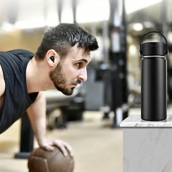 17 Oz Wireless Bluetooth Headphones Insulated Water Cup - 17 Oz Wireless Bluetooth Headphones Insulated Water Cup - Image 3 of 4