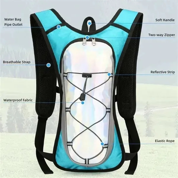 Lightweight Hydration Cycling Backpack with 2L Water - Lightweight Hydration Cycling Backpack with 2L Water - Image 2 of 4