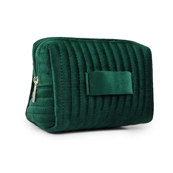 Zipper velvet makeup bag - Zipper velvet makeup bag - Image 1 of 3