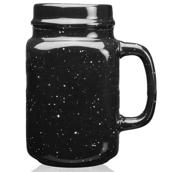 16 oz. Glossy Speckled Ceramic Mason Jar Coffee Mugs - 16 oz. Glossy Speckled Ceramic Mason Jar Coffee Mugs - Image 5 of 5
