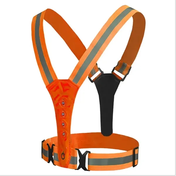 Outdoor Safety Adjustable Reflective Belt and LED - Outdoor Safety Adjustable Reflective Belt and LED - Image 0 of 1