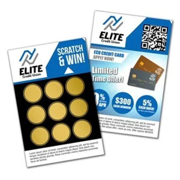 2" x 3.5" Custom Scratch-N-Win Card - 2" x 3.5" Custom Scratch-N-Win Card - Image 0 of 4