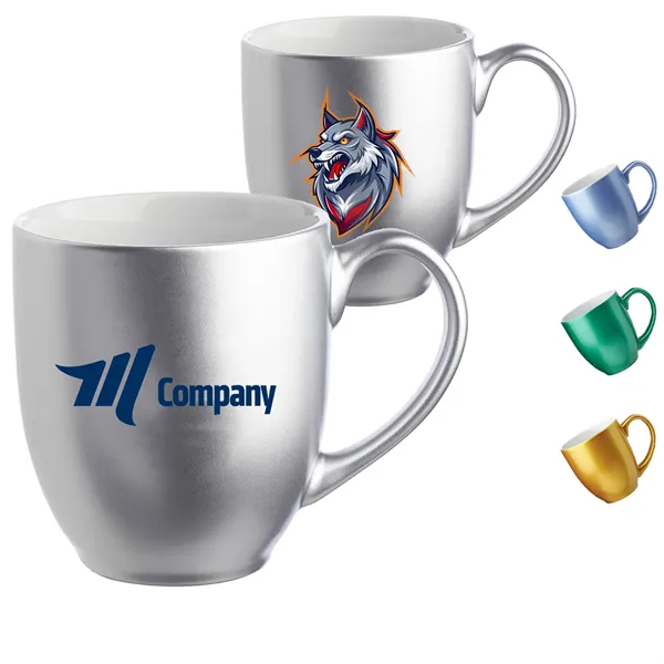 16oz. Metallic Color Bistro Coffee Mugs - 16oz. Metallic Color Bistro Coffee Mugs - Image 0 of 5