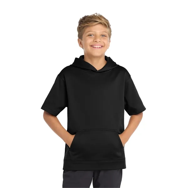 Sport-Tek Youth Sport-Wick Fleece Short Sleeve Hooded Pul... - Sport-Tek Youth Sport-Wick Fleece Short Sleeve Hooded Pul... - Image 0 of 29