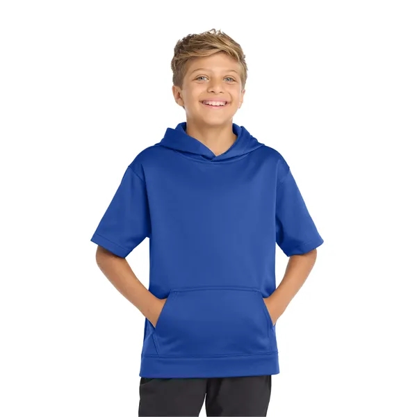 Sport-Tek Youth Sport-Wick Fleece Short Sleeve Hooded Pul... - Sport-Tek Youth Sport-Wick Fleece Short Sleeve Hooded Pul... - Image 20 of 29