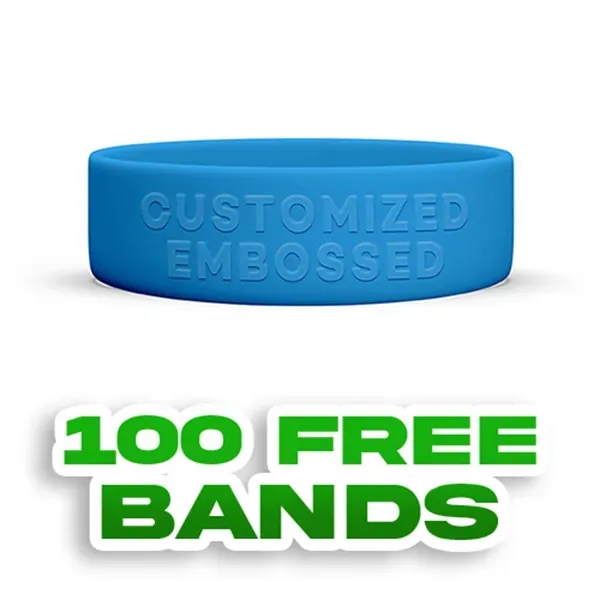 Embossed 1 inch Wristband - Embossed 1 inch Wristband - Image 0 of 2