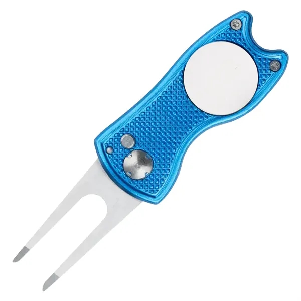 TiTUS® Golf Divot Steel Fork, Alloy Handle & White Marker - TiTUS® Golf Divot Steel Fork, Alloy Handle & White Marker - Image 3 of 8