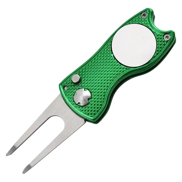 TiTUS® Golf Divot Steel Fork, Alloy Handle & White Marker - TiTUS® Golf Divot Steel Fork, Alloy Handle & White Marker - Image 4 of 8