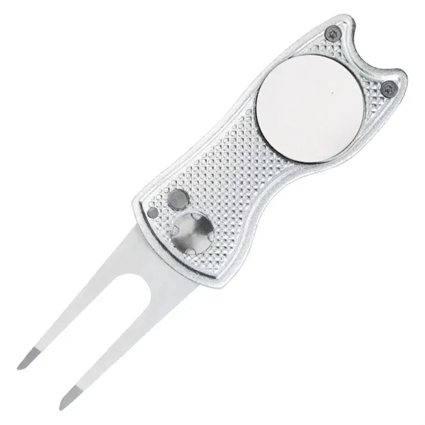 TiTUS® Golf Divot Steel Fork, Alloy Handle & White Marker - TiTUS® Golf Divot Steel Fork, Alloy Handle & White Marker - Image 8 of 8