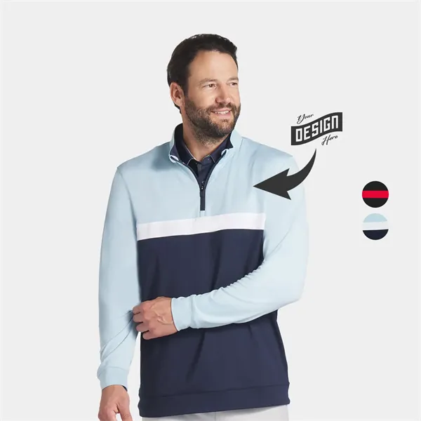 PUMA® Men's Pure Colorblock Golf 1/4 Zip - PUMA® Men's Pure Colorblock Golf 1/4 Zip - Image 0 of 2