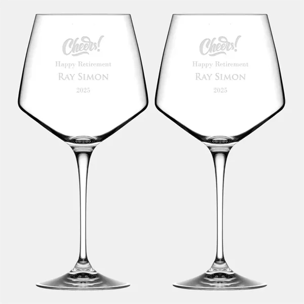 Custom RCR Aria Gin Wine Glass Pair, 24oz