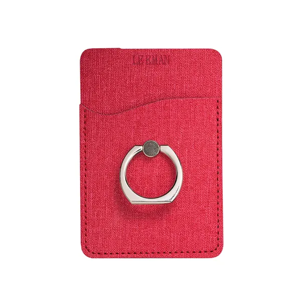 Leeman RFID Phone Pocket With Metal Ring Phone Stand - Leeman RFID Phone Pocket With Metal Ring Phone Stand - Image 6 of 7