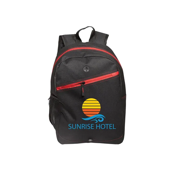 Front Zipper Color Laptop Backpack - Front Zipper Color Laptop Backpack - Image 0 of 5