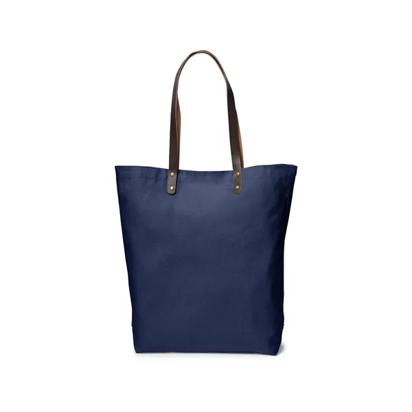 Urban Cotton Tote Bag with Leather Handles - Urban Cotton Tote Bag with Leather Handles - Image 2 of 5