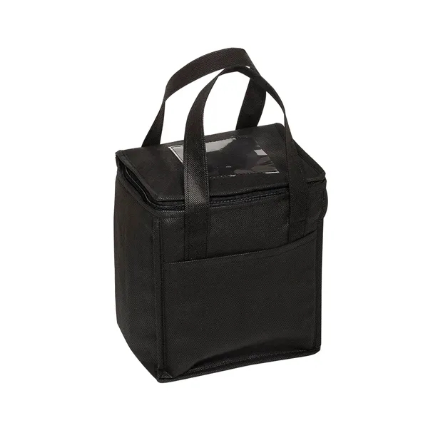 Non-Woven Cubic Lunch Cooler Bag With ID Slot - Non-Woven Cubic Lunch Cooler Bag With ID Slot - Image 1 of 7