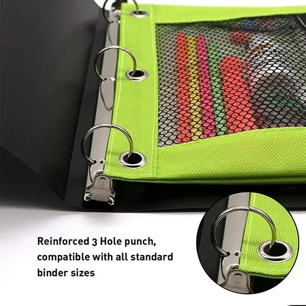Pencil Pouches with Double Pocket and Mesh Window - Pencil Pouches with Double Pocket and Mesh Window - Image 2 of 3
