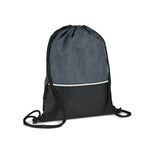 Crosshatch Heather Drawstring Backpack - Crosshatch Heather Drawstring Backpack - Image 1 of 9