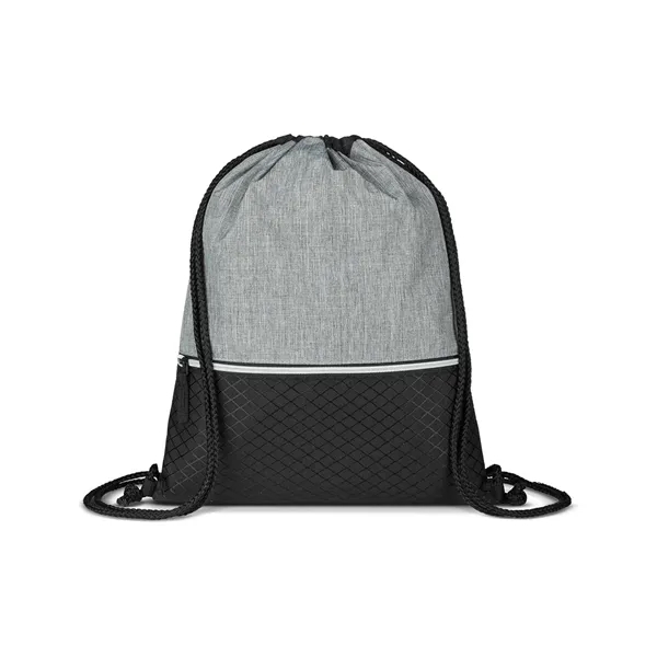 Crosshatch Heather Drawstring Backpack - Crosshatch Heather Drawstring Backpack - Image 4 of 9