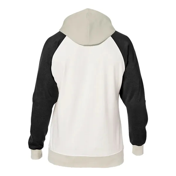 J. America Unisex Vintage Tricolor Hooded Sweatshirt - J. America Unisex Vintage Tricolor Hooded Sweatshirt - Image 2 of 4