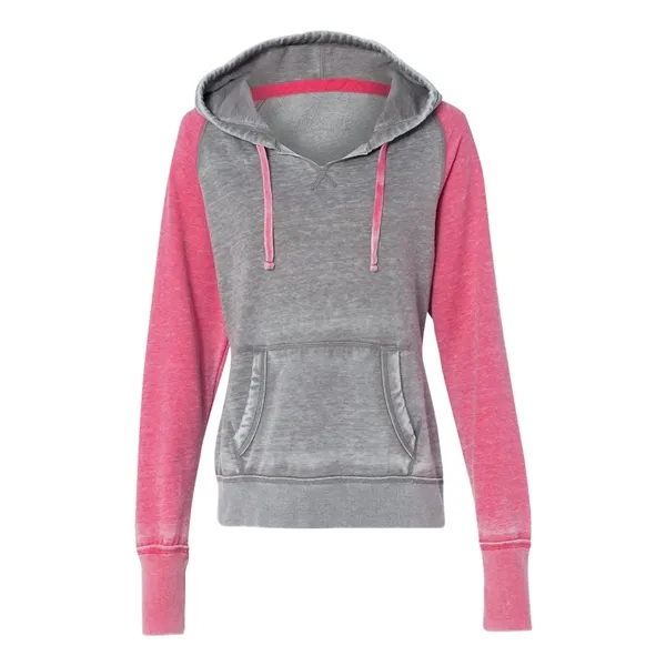 J. America Women's Zen Fleece Raglan Hooded Sweatshirt - J. America Women's Zen Fleece Raglan Hooded Sweatshirt - Image 5 of 6